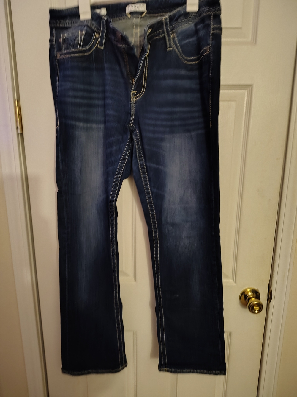 Women's Dark Blue Wash Jeans - Classic Boyfriend Fit